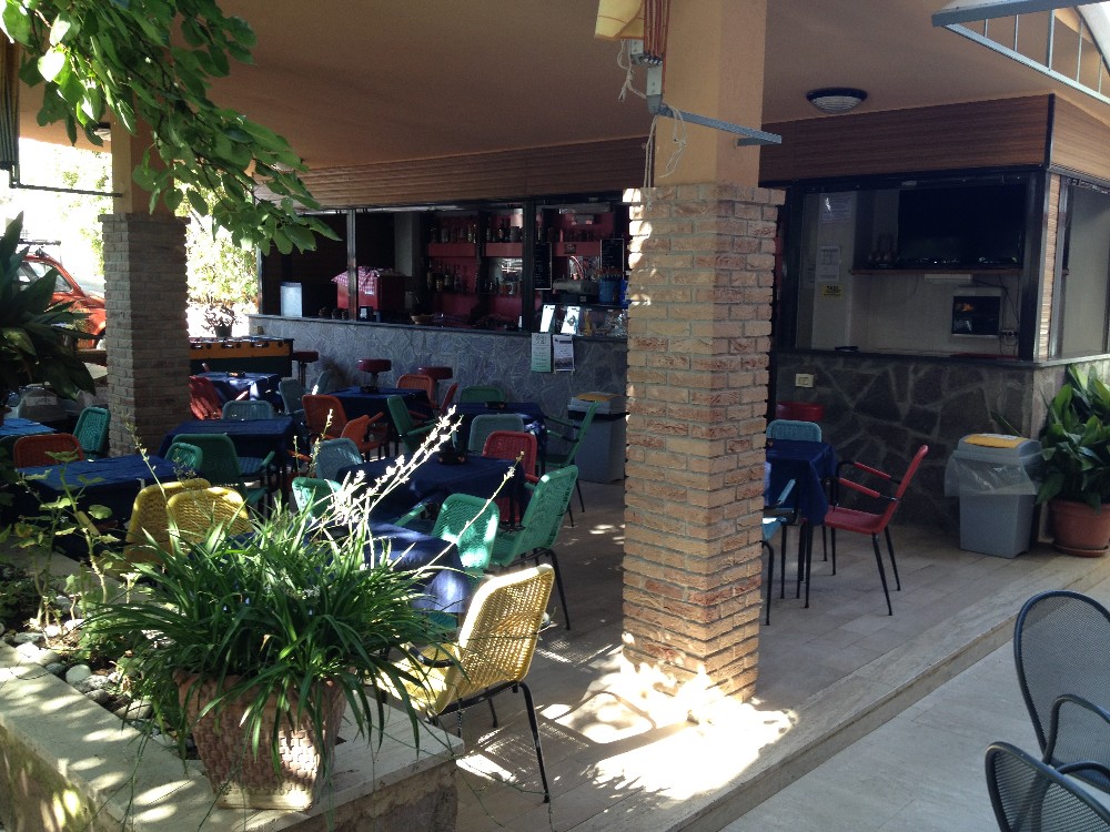 Bar all'ombra di ulivi secolari