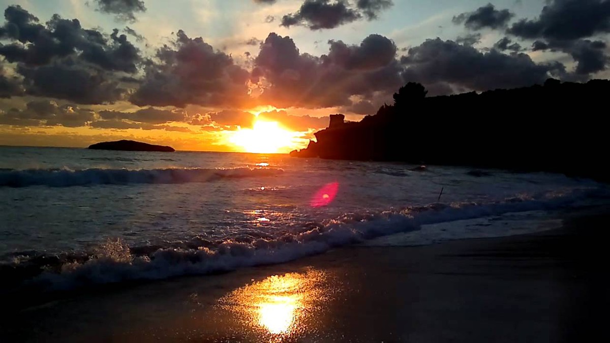 Tramonto in spiaggia